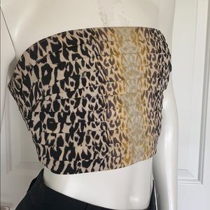 Silence and Noise Leopard Crop Tube Top 4